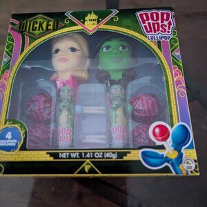 WICKED Pop Ups! Lollipops - GLINDA & ELPHABA - Box Set - 4 Candy Lollipops